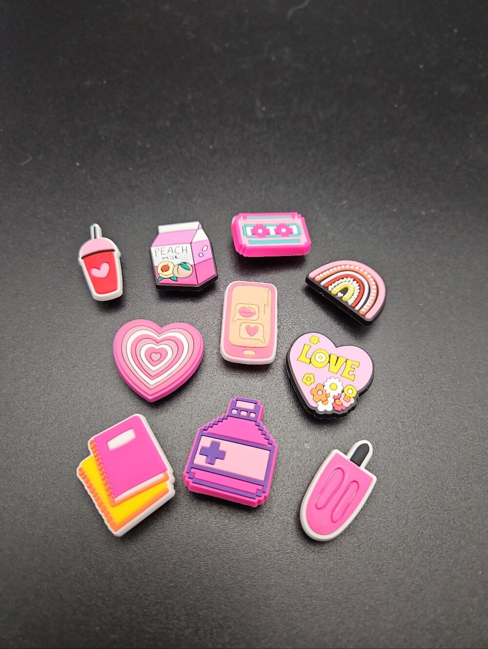 Lot of 10 -  Shoe Decoration Charms, Different Crocs Charms - New
